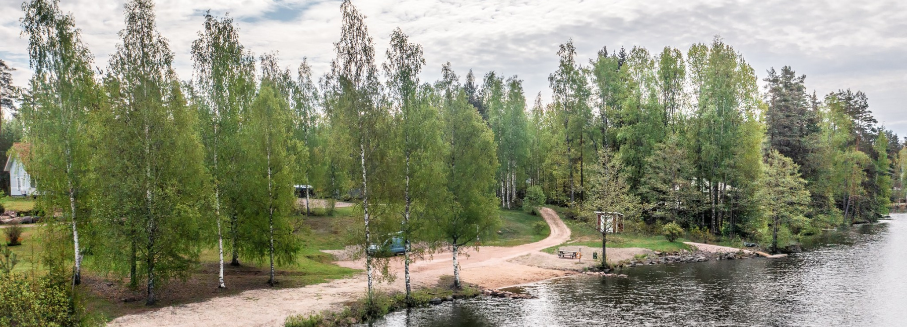 Yläkosken uimaranta. Carl Svanfält / Pyhtään kunta